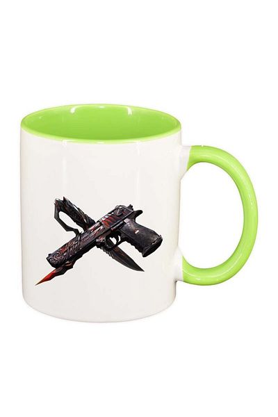 INOVATIX Personalized white mug, Legend, light green interior, D78, INOVATIX®. 330ml