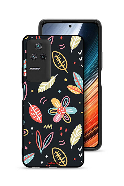 Tolwak غطاء حماية لهاتف شاومي ريدمي K50 بطبعة زهور وأوراق فنية تجريدية