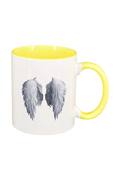 INOVATIX Cana alba personalizata, Inger, interior galben, D238, INOVATIX®. 330ml