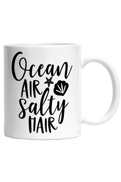 INOVATIX Personalized white mug, Ocean air, salty hair, INOVATIX®. 330ml