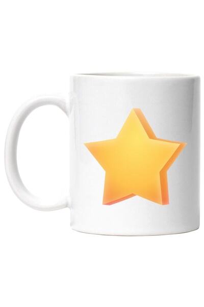 INOVATIX Cana alba personalizata, Emoji, Emoticon, Stea, INOVATIX®. 330ml