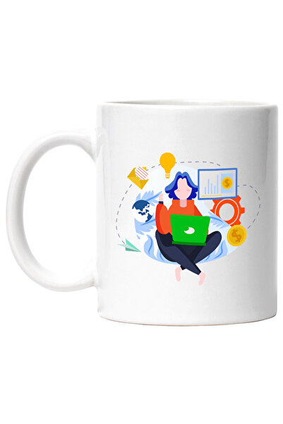 INOVATIX Cana alba personalizata, Laptop, Mail, Moneda, Financiar, Avion, INO...