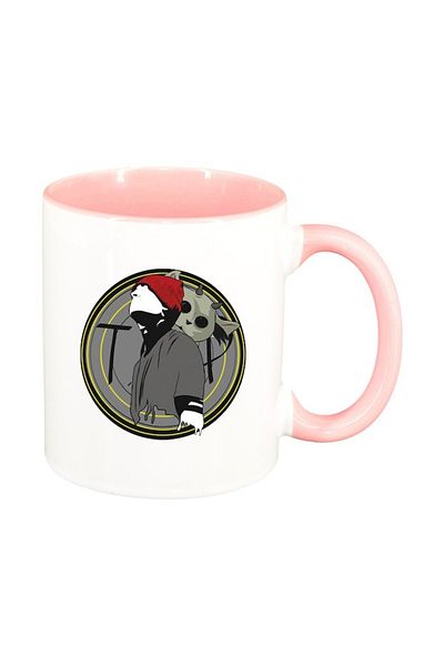 INOVATIX Personalized white mug, Music, pink interior, D1447, INOVATIX®. 330ml