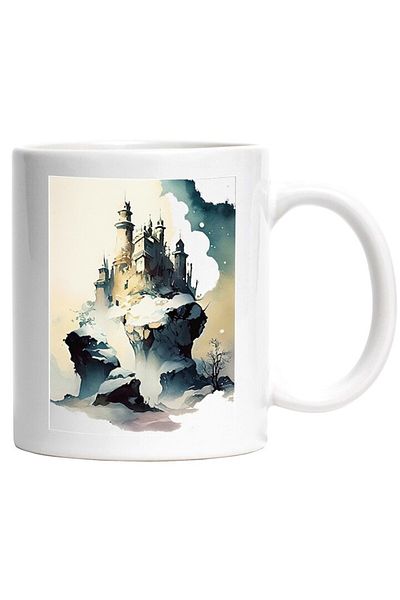 INOVATIX Personalized white mug, Castle on the Rock, Frozen Pole, Fairy Tale Lovers, INOVATIX®. 330ml