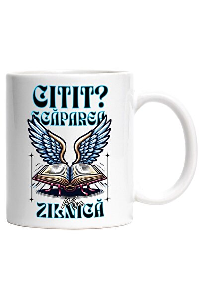 INOVATIX Cana alba personalizata, citt scaparea mea zilnica, iubitorii de cit...