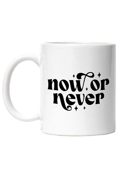 INOVATIX Personalized white mug, now or never, INOVATIX®. 330ml