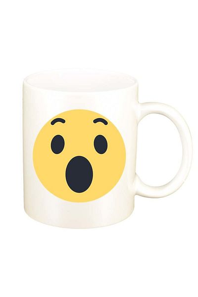 INOVATIX Cana alba personalizata, Emoji WOW, D28, INOVATIX®. 330ml