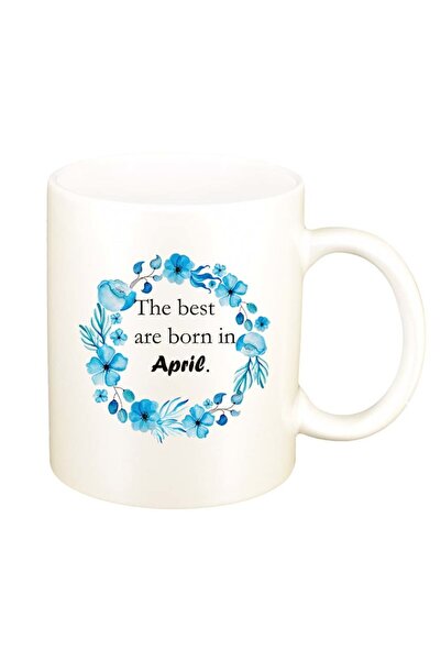 INOVATIX Персонализирана бяла чаша, Цветя, Най-доброто се ражда в..., D1065, ...