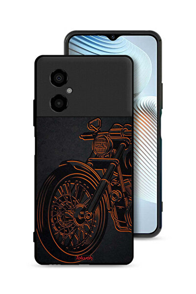 Tolwak Xiaomi Poco M4 5G Protective Case Cover Vintage Bike