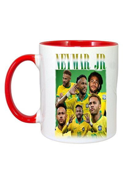 INOVATIX Cana Alba Personalizata, Neymar Jr Brasil, Maner Si Interior Rosu, ®...