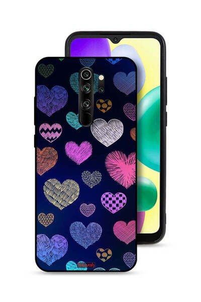 Tolwak غطاء حماية لهاتف شاومي ريدمي نوت 8 برو بنقشة قلوب داجا