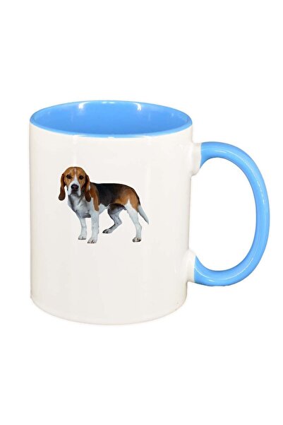 INOVATIX Cana alba personalizata, Dog, interior albastru, D348, INOVATIX®. 330ml