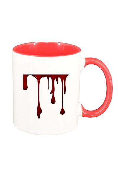 INOVATIX Personalized white mug, Chocolate, red interior, D239, INOVATIX®. 330ml