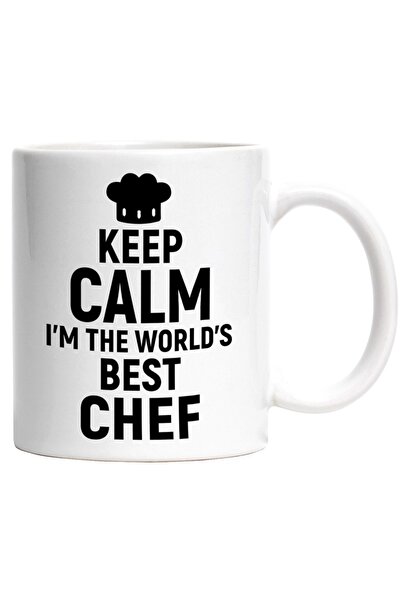 INOVATIX Персонализирана бяла чаша, Спокойствие, аз съм най-добрият готвач на...