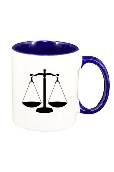 INOVATIX Personalized white mug, Zodiac sign, dark blue interior, D156, INOVATIX®. 330ml