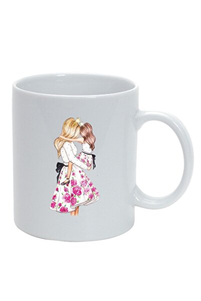 INOVATIX Cana alba personalizata, Princess, Mama Copil, Fetita, alb, D1359, I...