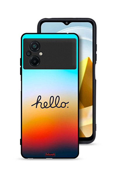 Tolwak Xiaomi Poco M5 4G Protective Case Cover Hello