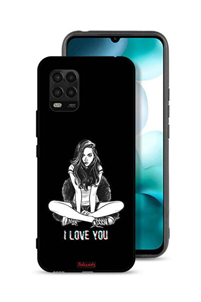 Tolwak غطاء حماية لهاتف شاومي مي 10 لايت 5G برسومات "أحبك"