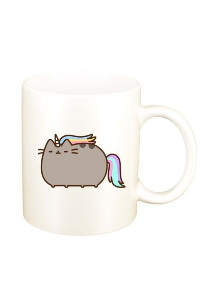 INOVATIX Персонализирана бяла чаша, Емоджи Котка, D1017, INOVATIX®. 330 мл