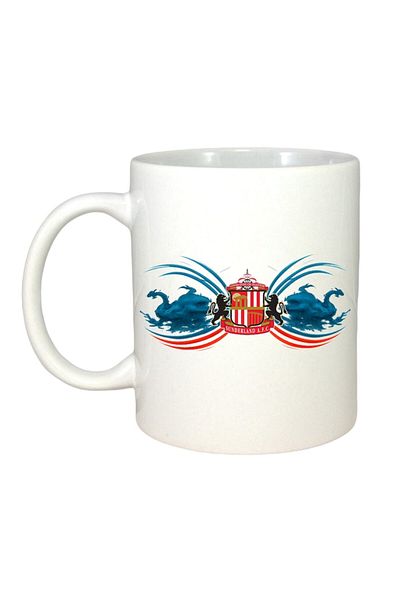 INOVATIX Personalised White Mug, Sunderland Afc England, White Handle and Interior, ®. 330ml