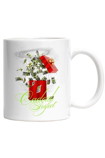 INOVATIX Cana alba personalizata, Cadoul Perfect - Lei Romanesti Iesind din C...