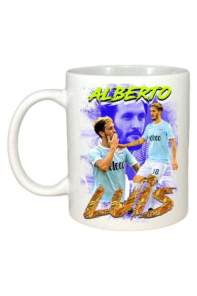 INOVATIX Personalized White Mug, Alberto Luis Player Good, White Handle and Interior, ®. 330ml