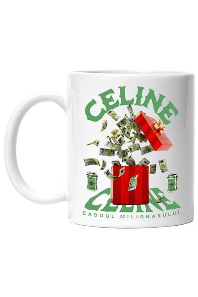 INOVATIX Personalized white mug, _Celine_ - Millionaire's Gift, INOVATIX®. 330ml