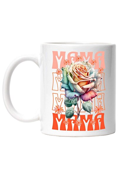 INOVATIX Cana alba personalizata, MAMA - Trandafir Floare, INOVATIX®. 330ml