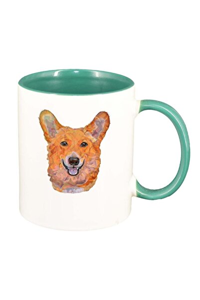 INOVATIX Cana alba personalizata, Ζωγραφισμένο Σκύλο, εσωτερικό πράσινο, D100...