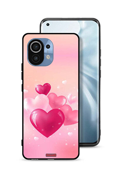 Tolwak Xiaomi Mi 11 Protective Case Cover Beautiful Hearts Art