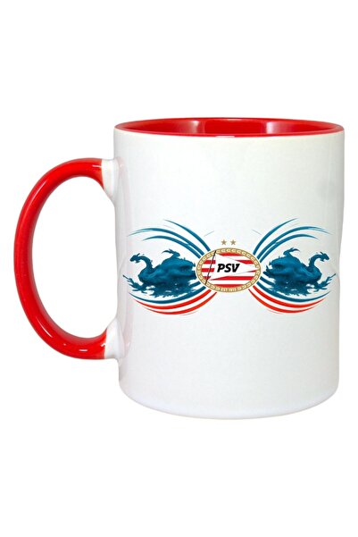 INOVATIX Εξατομικευμένη Λευκή Κούπα, Psv Eindhoven Ολλανδία, Κόκκινη Λαβή και...
