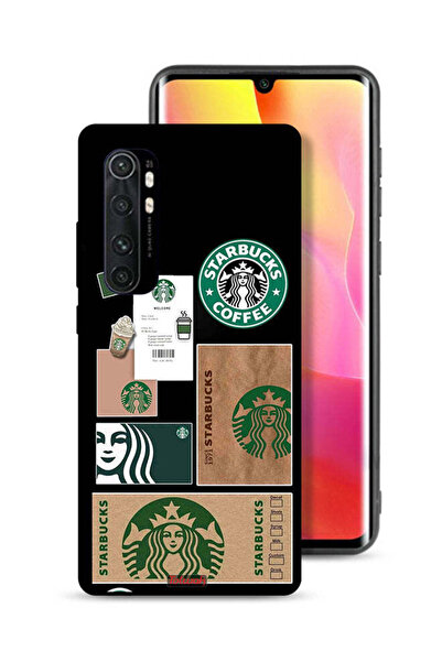 Tolwak Xiaomi Mi Note 10 Lite Protective Case Cover Starbucks Sticker