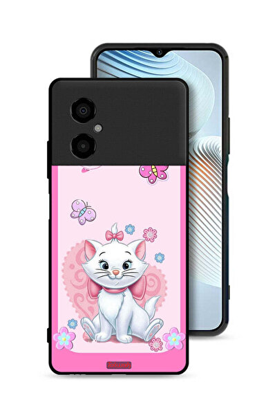 Tolwak Xiaomi Poco M4 5G Protective Case Cover Cute Lady Cat