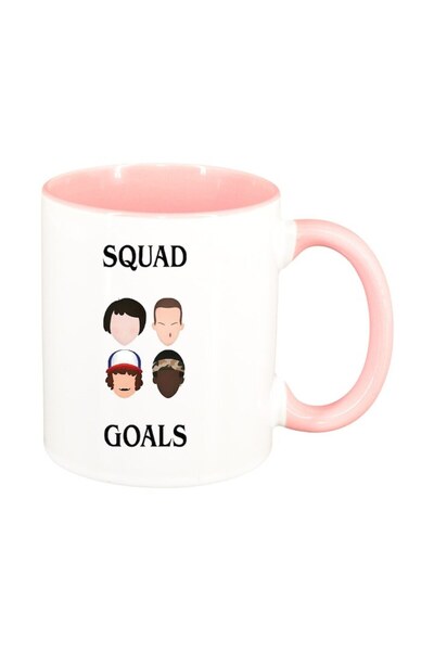 INOVATIX Εξατομικευμένη μαύρη κανάτα, Stranger Things, εσωτερικό ροζ, D1298, ...