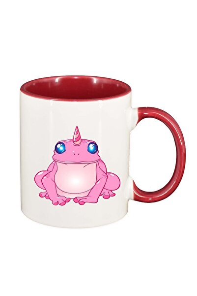 INOVATIX Cana alba personalizata, Magic Frog, interior rosu, D963, INOVATIX®....