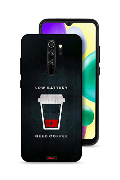 Tolwak جراب حماية شاومي ريدمي نوت 8 برو - بطارية منخفضة - يحتاج إلى قهوة