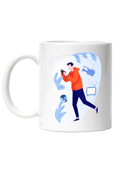 INOVATIX Cana alba personalizata, Planeta, Telefon, Film, Camera Video, INOVA...