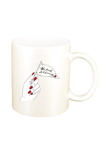 INOVATIX Cană albă personalizată, feministe, D1479, INOVATIX®. 330ml