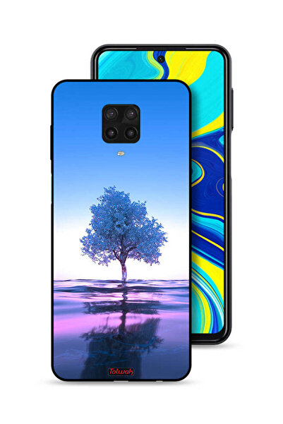 Tolwak غطاء حماية لهاتف شاومي ريدمي نوت 9S، شجرة نيون، انعكاس مائي، فن رقمي
