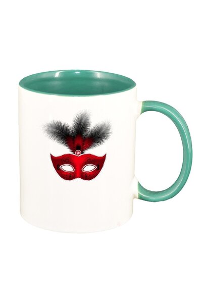 INOVATIX Cana alba personalizata, Carnival, εσωτερικό πράσινο, D406, INOVATIX...