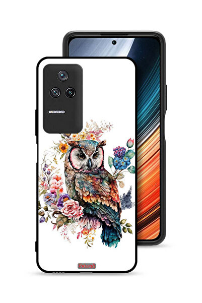 Tolwak Xiaomi Poco F4 Protective Case Cover Owl Abstract Art