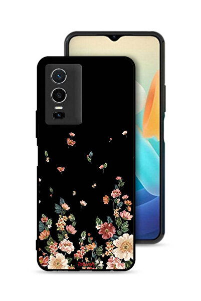 Tolwak Vivo Y76 5G Protective Case Cover Small Flowers In Bottom
