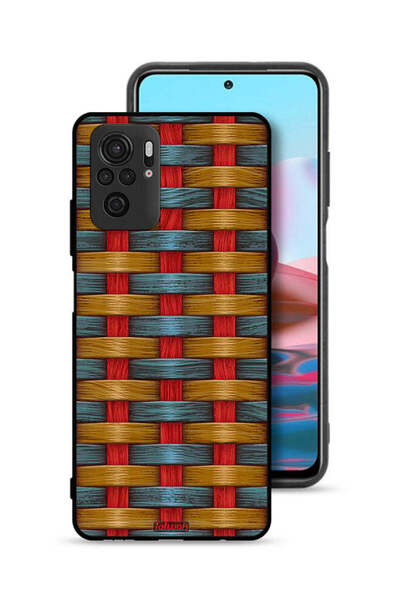 Tolwak Xiaomi Redmi Note 10S Protective Case Cover Strips Art Pattern