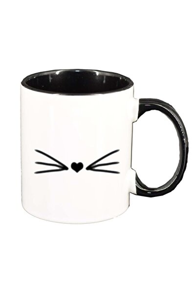 INOVATIX Cana alba personalizata, Inima, interior negru, D272, INOVATIX®. 330ml