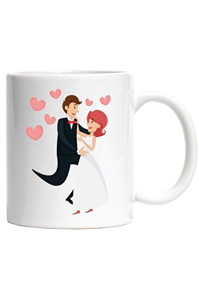 INOVATIX Cana alba personalizata, Nunta, Miri, Dans, Inimi, INOVATIX®. 330ml