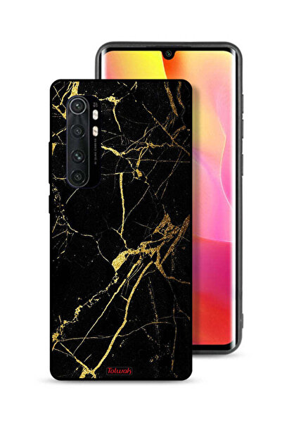 Tolwak غطاء حماية لهاتف شاومي مي نوت 10 لايت - رخامي متصدع