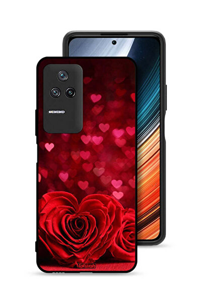 Tolwak غطاء حماية شاومي ريدمي K50 بتصميم زهور على شكل قلب وفن تجريدي