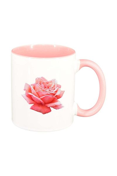 INOVATIX Cana alba personalizata, Rose, interior roz, D312, INOVATIX®. 330ml