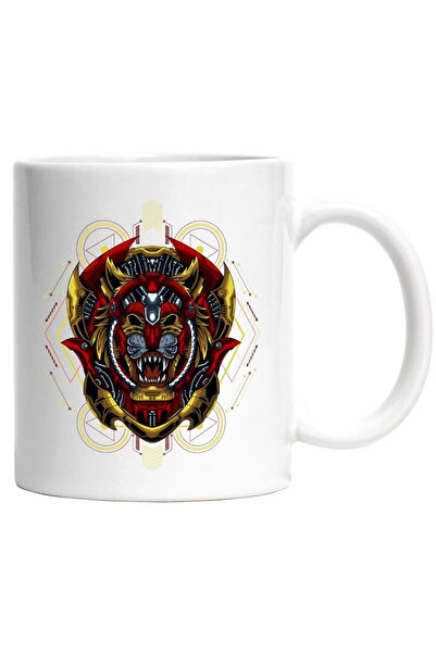 INOVATIX Cana alba personalizata, Tigru, Emblema, Robot, SF, INOVATIX®. 330ml