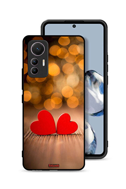 Tolwak غطاء حماية لهاتف شاومي 12 لايت بتصميم قلبين جميلين